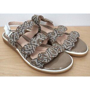 BEAUTIFEEL Tan White Brown Sandals Shoes Size 36 US 5.5